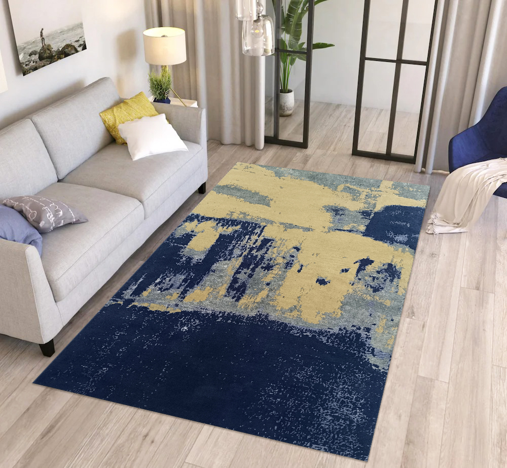 MEDALLION HAND KNOTTED RUG (1)